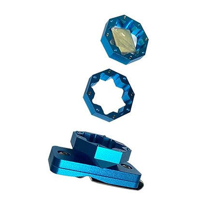 Wokyo Premium 3 Layer Magnetic Billiard Pool Cue Chalk Holder Box Set, Pool Table Accessory for Billiards Precision Shots - color: Blue