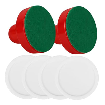 BESPORTBLE 1set Ice Hockey Pucks and Paddles Accessories for Tables Includes Strikers and Pucks for Home and Carnival Use