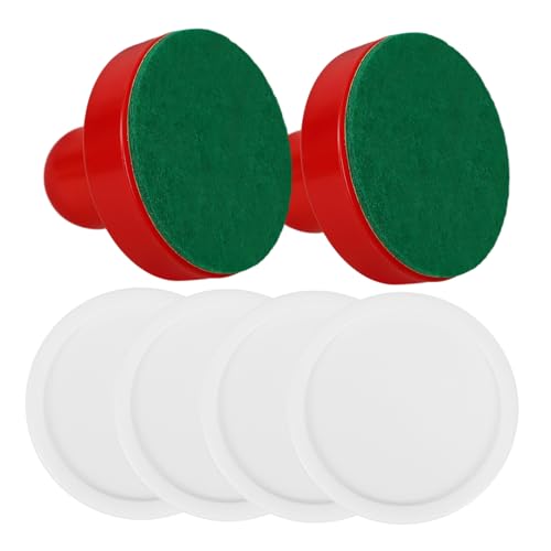 BESPORTBLE 1set Ice Hockey Pucks and Paddles Accessories for Tables Includes Strikers and Pucks for Home and Carnival Use