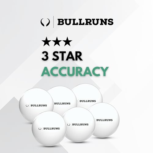 Bullruns Ping Pong Balls - 3-Star Table Tennis Balls| 2.7 Grams/Ball | High-Performance 40+ Size, ABS Training Balls | Ultimate Durability for All Games