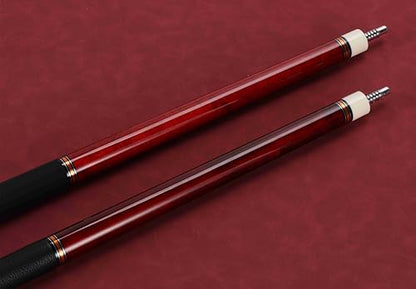 Pool Cue Stick Genuine Leather Cowhide Grip 58" 19 20oz 2 Piece with 12.5mm Tip,Canadian Maple Pro Billiard Cue,for Adults/Beginner/Pro Player. - color: Red-19oz-Genuine Leather Grip-Only Cue