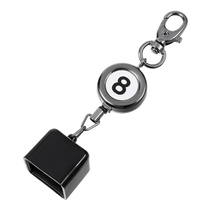 Snooker Chalk Holder Billiards Pool Cue Chalk Holder Billiard Snooker Accessories with Retractable Key Ring
