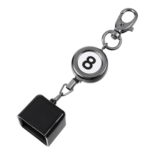 Snooker Chalk Holder Billiards Pool Cue Chalk Holder Billiard Snooker Accessories with Retractable Key Ring