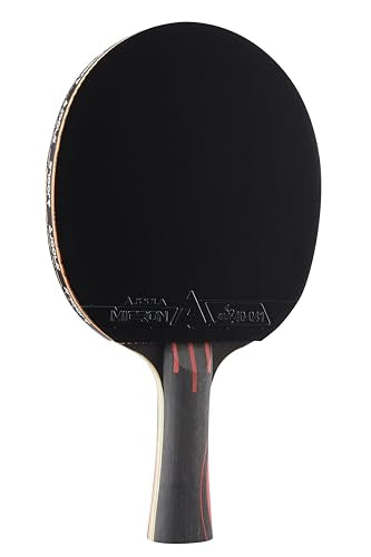 JOOLA Infinity Overdrive - Professional Performance Ping Pong Paddle with Carbon Technology - Black Rubber on Both Sides - Competition Table Tennis Racket for Advanced Training - Extreme Speed - color: Red Handle (Black/Black Rubber)
