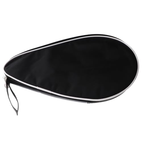 BESPORTBLE Protective Table Tennis Racket Storage Bag with Fixed Bat Holder Oxford Cloth Portable Organizing Case for Pong Paddles and Balls Black
