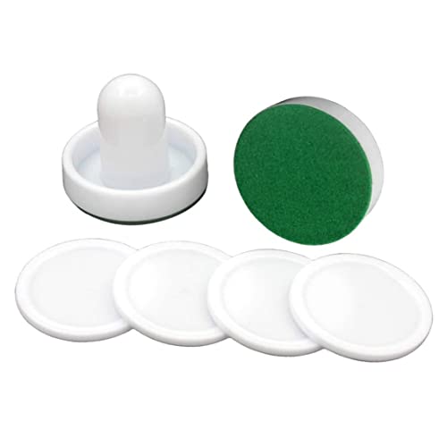 Air Hockey Pucks and Paddles, Air Hockey Pucks Air Hockey Replacement Set Ice Hockey Pushers Pucks Paddles Table Family Game White - color: White
