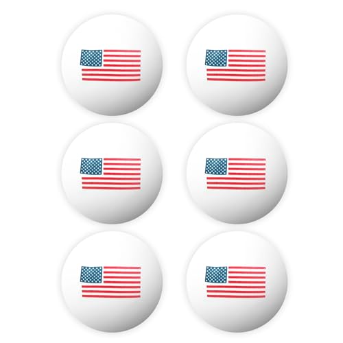 American Flag Ping Pong Balls - Perfect for 4th of July, Memorial Day, Independence Day Celebrations, Patriotic Parties | USA Pride Stars & Stripes Decorated Table Tennis Red White & Blue Beer Pong