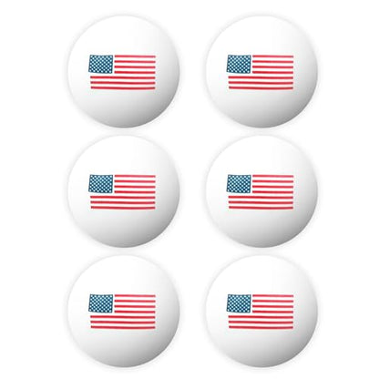 American Flag Ping Pong Balls - Perfect for 4th of July, Memorial Day, Independence Day Celebrations, Patriotic Parties | USA Pride Stars & Stripes Decorated Table Tennis Red White & Blue Beer Pong