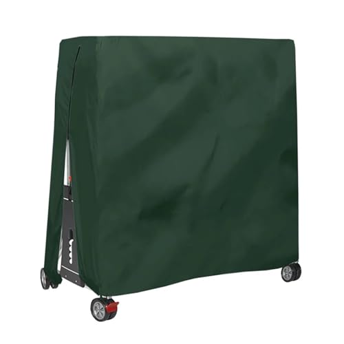 Table Tennis Cover, Indoor Waterproof Dustproof Sunscreen Ping Pong Table Cover Fits Folding Tables All Weather Protection 5.4*2.3*6.1ft（Green）