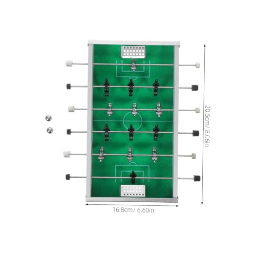 Totority Portable Mini Table Soccer Game Sturdy Alloy and Wood Foosball Table for Indoor Outdoor Use Compact Football Board Game for Family Parties