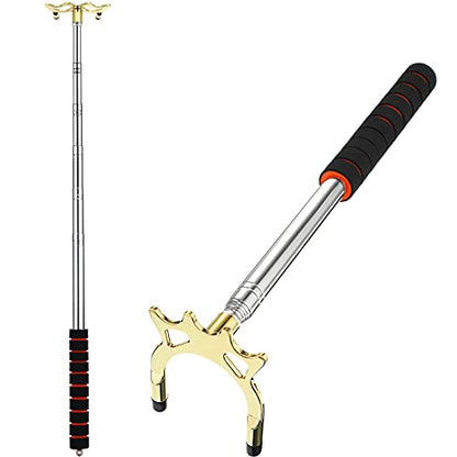 Skylety Pool Cue Snooker Stick Pool Table Accessories Retractable Billiards Cue Rest with Removable Brass Bridge Head - style: High Bridge Head