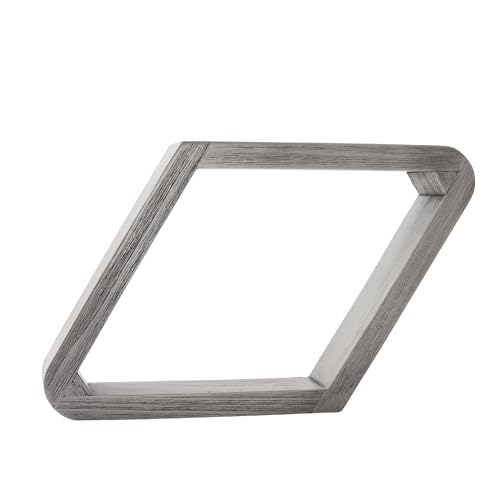 GSE Games & Sports Expert Deluxe Heavy Duty Solid Wood Billiard 8-Ball Triangle / 9-Ball Diamond Pool Ball Racks for 2-1/4" Pool Balls, Billiards Accessories - color: Brushed Grey, style: 9-Ball Diamond Rack
