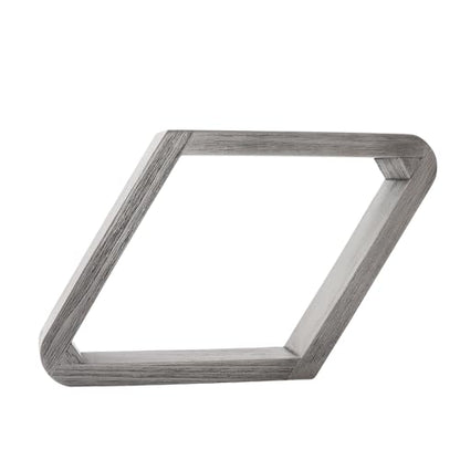 GSE Games & Sports Expert Deluxe Heavy Duty Solid Wood Billiard 8-Ball Triangle / 9-Ball Diamond Pool Ball Racks for 2-1/4" Pool Balls, Billiards Accessories - color: Brushed Grey, style: 9-Ball Diamond Rack