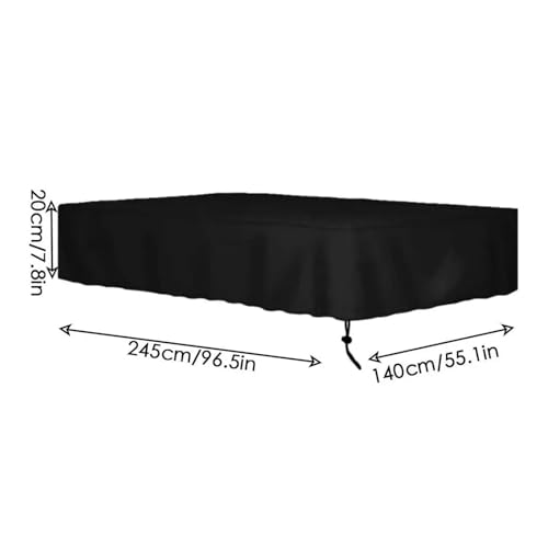 Billiard Pool Table Cover with Drawstring for Indoor and Outdoor Use - Durable Waterproof Protection for Standard Pool Tables - size: 8FT