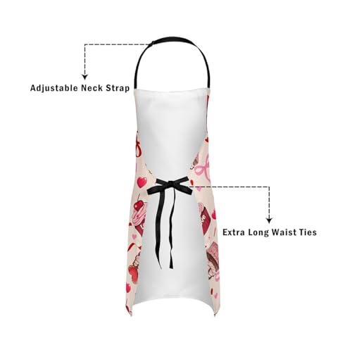 Castle Fairy Cute Rabbit Deer Kitchen Apron - color: Cake Red Bow