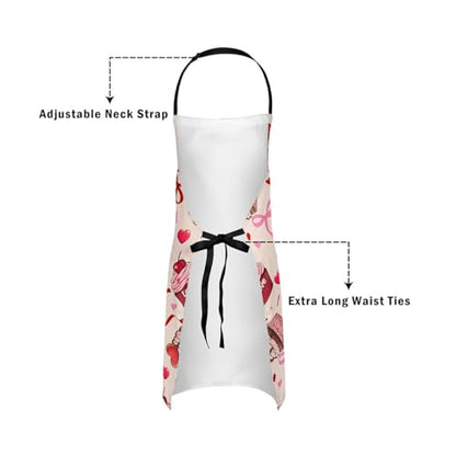 Castle Fairy Cute Rabbit Deer Kitchen Apron - color: Cake Red Bow