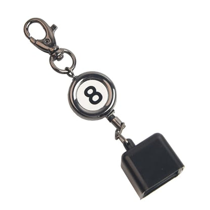 LAKE OF FIRE Billiard Chalk Holder，Pool Chalk Holder with Retractable Key Ring,Pool Table Accessories for Billiard Lovers - style: Square