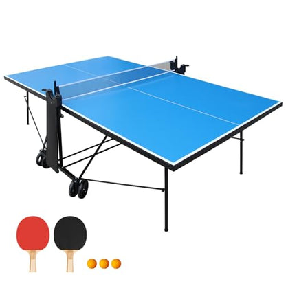 KL KLB Sports Outdoor Full Size Ping Pong Table with Waterproof Table Tennis Net Set, All Weather Aluminum Composite Panel, Tournament Quality for Outdoor & Indoor Uses