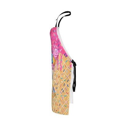 Manfei Baseball Ice Cream Kids Kitchen Apron - color: Pink02