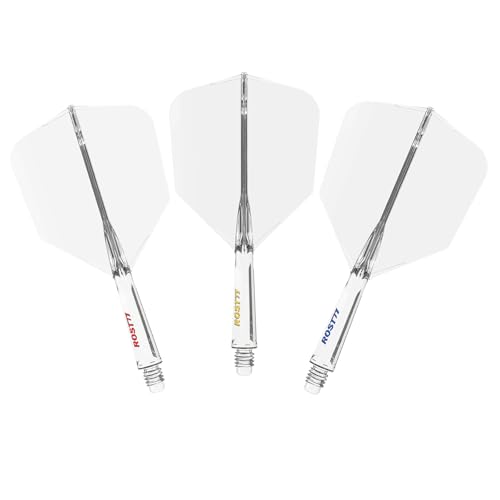 CUESOUL ROST 77 Integrated Dart Shaft and Flight Big Wing Shape,Set of 3 - color: Mixed Color with III, size: S-23mm