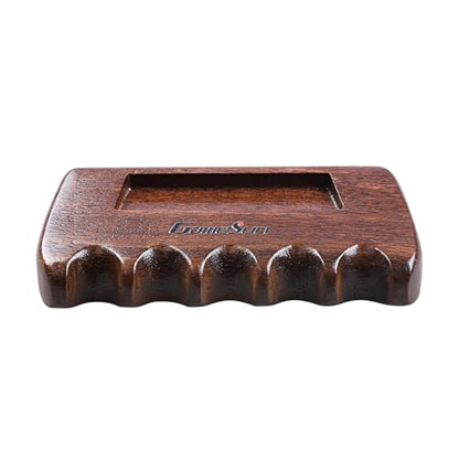 Weighted wooden 5-Cue pool cue stick holder, billiard cue stick holder, chalk holde