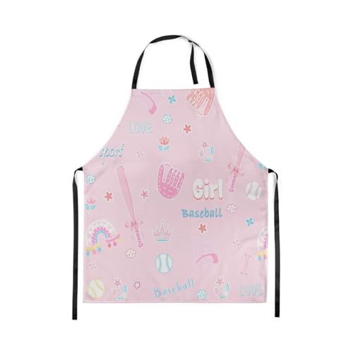 Castle Fairy Boy Soccer Kitchen Apron - color: Pink Baseball
