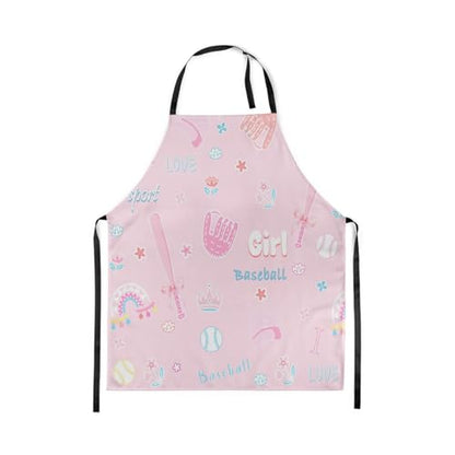 Castle Fairy Boy Soccer Kitchen Apron - color: Pink Baseball