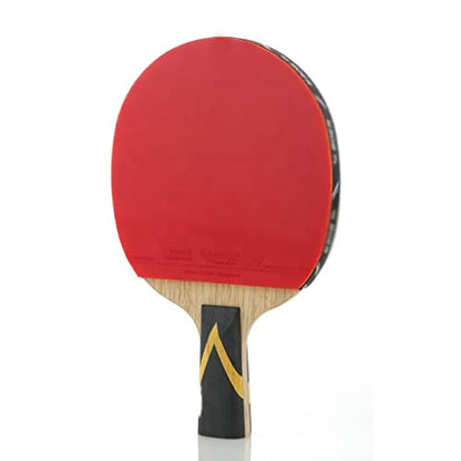 Table Tennis Racket 7 Ply Carbon Fiber Ping Pong Racket Pimples-in Rubber Table Tennis Paddle Bat with Bag - size: D