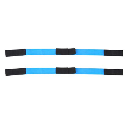 Cooperative Legged Race Band, Team Building Game, Adjustable Elastic Ankle Straps for 3 or 5 People Group, Ribbon with Zippered Storage Bag, Fun Outdoor Party Game for - style: A set of 3 people