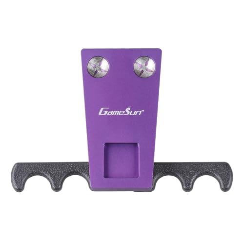 6 in 1 Portable Weighted Pool Cue Holder with Chalk Holder, Billiard Cue Tip Tool, Purple - color: Purple