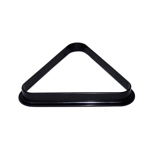 Hathaway Pool Table Triangle Rack – Durable Plastic Billiard Ball Racking Frame for 2.25-in Regulation Billiards Balls – Smooth Molded Design – 12.25-in, Black