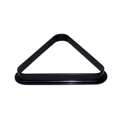 Hathaway Pool Table Triangle Rack – Durable Plastic Billiard Ball Racking Frame for 2.25-in Regulation Billiards Balls – Smooth Molded Design – 12.25-in, Black