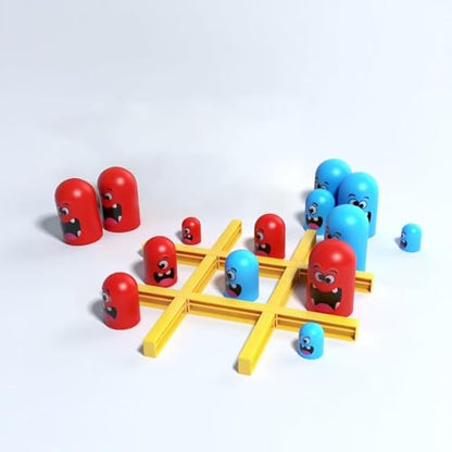 Tic Tac Toe Game - Stackable 3-Layer Nested Puzzle | Interactive Game for Ages 3-8 Kids & Adults | Travel-Friendly