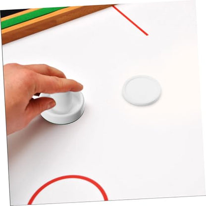 VICASKY Table Ice Hockey Pucks and Replacement Accessories for Home Air Hockey Tables Durable White Mallets with Felt Grip and Pucks for Competitive Game Rooms