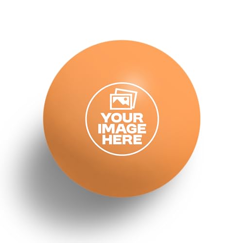 Uberpong Personalized Ping Pong Balls, Custom Image, Logo or Face, Gifts - color: Orange, size: Pack of 10