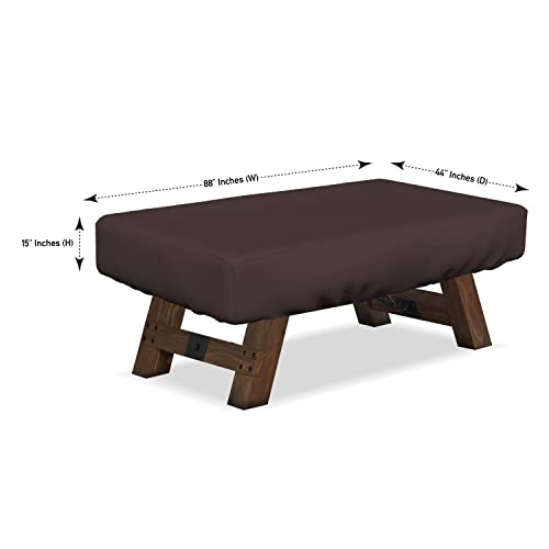 Covers & All Air Hockey Table Covers, Made of 12 Oz Waterproof & UV-Resistant Cover Max Fabric, Suitable for Indoors/Outdoors (88" W x 44" D x 15" H, Coffee) - color: Coffee