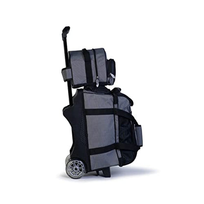 2 Ball Bowling Roller + 1 Ball Color Matching Add On Tote - color: Black-Gray