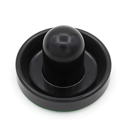 Air Hockey Pucks and Paddles,Black Air Hockey Puck Pusher,Goal Handles Paddles Replacement Accessories for Game Tables (4 Striker 96mm with Pads, 8 Pucks 64mm Thick and Thin)