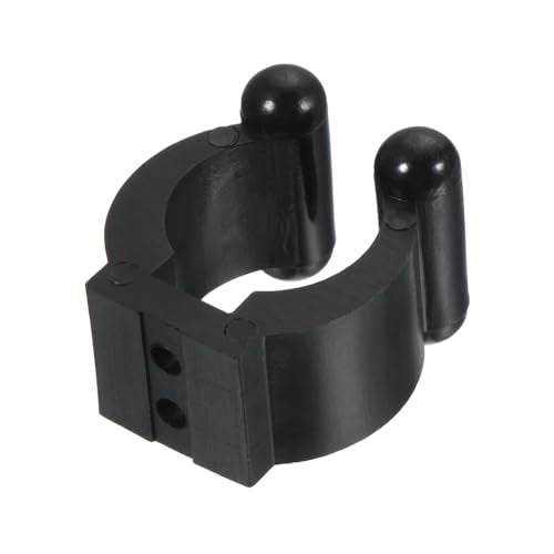 PATIKIL 17mm Dia Billiards Cue Locating Clip Holder, 4 Pack Plastic Snooker Clip for Fishing Rod Pool Cue Rack Storage, Black