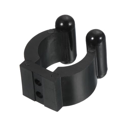 PATIKIL 17mm Dia Billiards Cue Locating Clip Holder, 4 Pack Plastic Snooker Clip for Fishing Rod Pool Cue Rack Storage, Black
