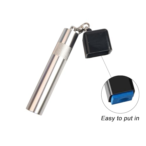LAKE OF FIRE 3-in-1 Snooker/Pool Cue Tip Shaper with Repair Tool, Cue Tip Storage, and Billiard Chalk Holder - color: Silvery