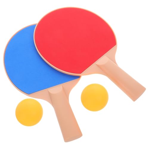 Kisangel Table Tennis Bat Set Plastic Elastic Ping Pong Balls, Outdoor Lightweight Table Tennis Paddle Kit for Recreational Play and Practice