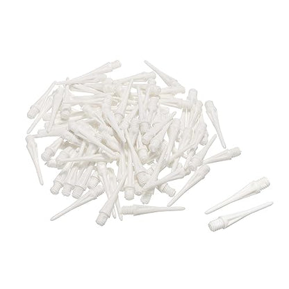 PATIKIL Plastic Dart Tips 2BA Thread Soft Dart Replacement Plastic Tip Soft Tip Dart Accessories - color: White