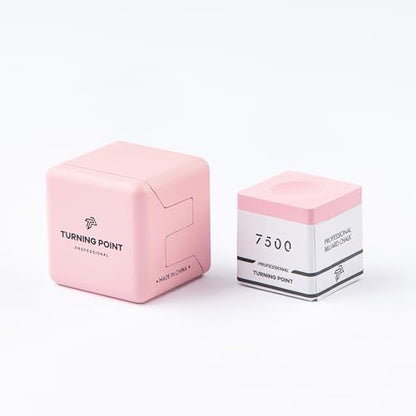 TP7500 | TP Chalk 7500 | TurningPoint Professional Billiard Pool Cue Chalk with Aluminum Holder - color: Pink