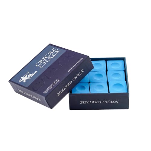 CRICAL Portable Magnetic Pool Chalk Holder Square Chalk Cube Holder Billiard Cue Accessory Gift Idea - color: CL-Chalk Blue
