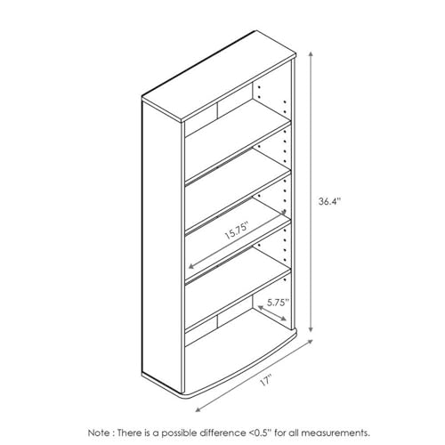 FURINNO Jaya 4-Tier Multimedia Storage Tower, Espresso - color: Espresso, size: 4-Shelf
