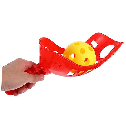 Toddmomy 3pcs Scoop Toss Ball Set for Boys and Girls Outdoor Games Beach Ball for Family Interaction Coordination Skills