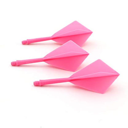 CUESOUL ROST Integrated Dart Shaft and Flights Medium,Diamond Shape,Set of 3 - color: Pink