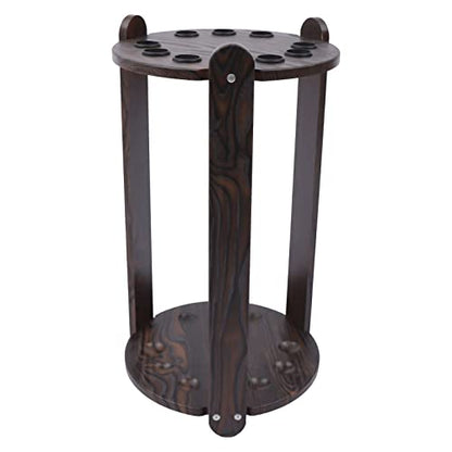 Pool Stick Holder Rack, Round Pool Cue Holders Pool Table Accessories Hold 9 Cues, Freestanding Billiard Cue Rack For Storing Billiard Cues, Golf Clubs and Fishing Rods