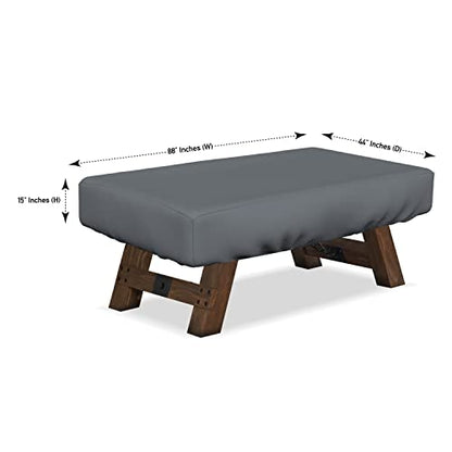 Covers & All Air Hockey Table Covers, Made of 12 Oz Waterproof & UV-Resistant Cover Max Fabric, Suitable for Indoors/Outdoors (88" W x 44" D x 15" H, Gray) - color: Grey
